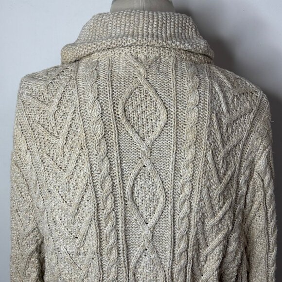Ralph Lauren Denim & Supply Cable Knit Shawl Collar Cardigan Mens L Cotton Linen - Picture 9 of 16